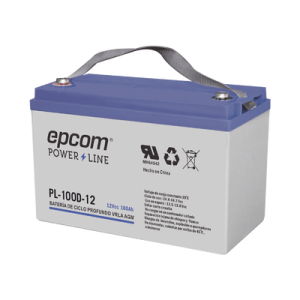 acumulador epcom 12v, 100ah tecnología vrla agm ciclo profundo para aplicaciones fotovoltaicas terminales tipo m6 ( hex )