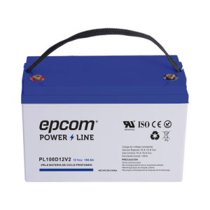 batería 12 vcc / 100 ah / ul / tecnología agm vrla / ciclo profundo / para uso en aplicaciones fotovoltaicas y de emergencia / terminales t4