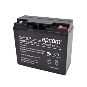 batería 12 vcc / 18 ah / ul / agm vrla / retardante a la flama / para uso en equipo electrónico,alarmas de intrusión / incendio/ control de acceso / video vigilancia / terminales tipo m5 ( hex ) / cargador recomendado chr 80.