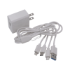 cargador de pared usb de 5 vcc 2a / multi puertos / usb c / micro usb / tipo c / lightning (iphone) / extensión de cable 1.2 metros