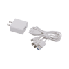 cargador de pared usb de 5 vcc 2a / multi puertos / usb c / micro usb / tipo c / lightning (iphone) / extensión de cable 1.2 metros