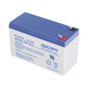 batería 12 vcc / 9 ah / ul / tecnología agm vrla / para uso en equipo electrónico alarmas de intrusión / incendio/ control de acceso / video vigilancia / terminales f1 / cargador recomendado chr 80.