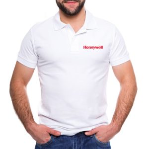 playera tipo polo color blanco honeywell