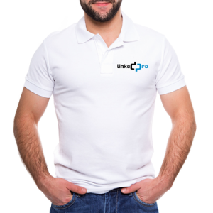 playera tipo polo color blanco linkedpro