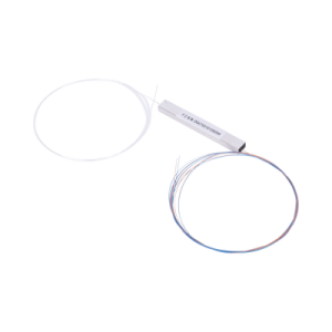 splitter (divisor Óptico) tipo plc, de 1x2, balanceado (50/50) para fusión (sin conectores)