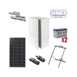 kit de energía solar de 12 vcc para alimentar radar de velocidad x radar1