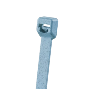cincho pan ty™ 203mm largo x 3.4mm ancho, intermedio de nylon 6.6 y metal detectable, color azul claro. 100 piezas.