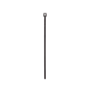 cincho de nylon 6.6 de bloqueo, 203 mm largo x 2.5mm ancho, color negro, exterior resistente a rayos uv, paquete de 100pz