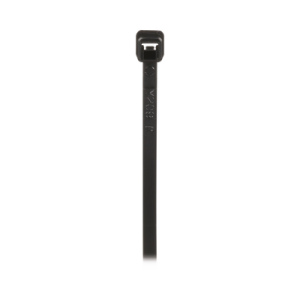 cincho de nylon 6.6 de bloqueo, 203 mm largo x 2.5mm ancho, color negro, exterior resistente a rayos uv, paquete de 1000pz