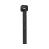 cincho de nylon 6.6 de bloqueo, 188 mm largo x 4.8mm ancho, color negro, exterior resistente a rayos uv, paquete de 1000pz