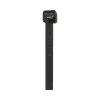 cincho de nylon 6.6 de bloqueo, 188 mm largo x 4.8mm ancho, color negro, exterior resistente a rayos uv, paquete de 1000pz