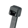 cincho de nylon 6.6 pan ty, 368mm largo x 7.6mm ancho, color negro, exterior resistente a rayos uv, paquete de 100pz