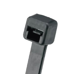 cincho de nylon 6.6 pan ty, 368mm largo x 7.6mm ancho, color negro, exterior resistente a rayos uv, paquete de 100pz