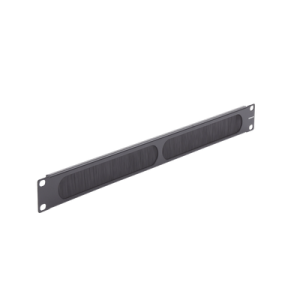 tapa ciega para rack de 19in, tipo cepillo de nylon, para paso de cables y mejor manejo térmico, color negro, 1ur