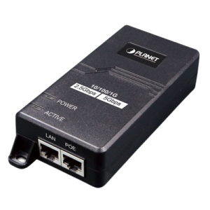 inyector poe 802.3 af/at, hasta 30 w, con puertos de 10/100/1000mbps/ 2.5 gbps/5 gbps