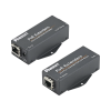 kit de extensor poe/poe+, hasta 610 metros (2000 ft) con cable cat5e o cat6, 10/100mbps, incluye transmisor, receptor y fuente de alimentación