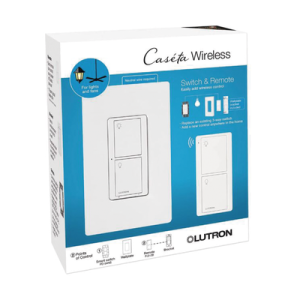(caseta wireless) kit, apagador, base para empotrar en pared el control remoto pico, tapa, ideal para el control de iluminación,.