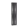organizador vertical patchrunner™, doble (frontal y posterior), para rack abierto de 45 unidades, 8in de ancho, color negro