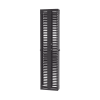 organizador vertical patchrunner™, doble (frontal y posterior), para rack abierto de 45 unidades, 8in de ancho, color negro