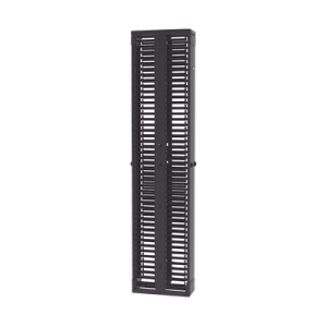organizador vertical patchrunner™, doble (frontal y posterior), para rack abierto de 45 unidades, 8in de ancho, color negro