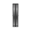 organizador vertical patchrunner™, doble (frontal y posterior), para rack abierto de 45 unidades, 10in de ancho, color negro