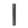 organizador vertical patchrunner™, sencillo (solo frontal), para rack abierto de 45 unidades, 6 in de ancho, color negro