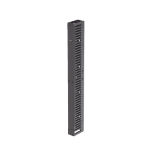 organizador vertical patchrunner™, sencillo (solo frontal), para rack abierto de 45 unidades, 6 in de ancho, color negro