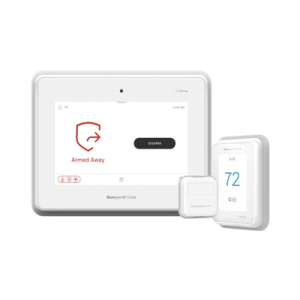 kit de termostato inteligente y panel de alarma con pantalla touch