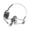 audífonos usb de diadema mono con audio hd / micrófono con cancelación de ruido / calidad para uso en oficina