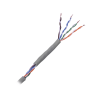cable cat5e de alto rendimiento, con certificaciones etl, ul, color gris, de 100 m ( 328 ft ) para aplicaciones en cctv, redes de datos. uso interior.