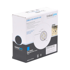 bobina de cable de 100m, cat5e, 24 awg, color gris, ul, para aplicaciones en videovigilancia, redes de datos. uso interior