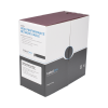 bobina de cable utp 305 m, cat5e con doble forro, para exterior, climas extremos, color negro