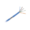 bobina de cable u/utp cat6a de 305 mts, color azul, cm, soporta 10g baset para transmisión de frecuencias de hasta 500mhz, ul