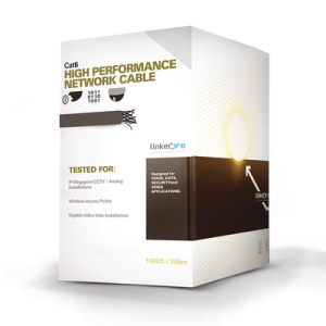 bobina de cable u/utp cat6a de 305 mts, color azul, cm, soporta 10g baset para transmisión de frecuencias de hasta 500mhz, ul