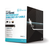 bobina de cable 305 metros cat6+ calibre 23, climas extremos, color negro, sin blindar, para intemperie.