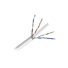 bobina de cable de 152 metros cat6+ calibre 23 alto desempeÑo, super flexible, ul, color blanco, para aplicaciones de video vigilancia y redes de datos