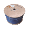 bobina de 1000 metros cable cat6+ calibre 23 alto desempeÑo, etl,ul, color azul, super flexible, de 1000 metros, para aplicaciones de cctv, video hd, y redes de datos.