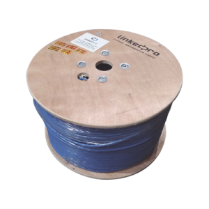 bobina de 1000 metros cable cat6+ calibre 23 alto desempeÑo, etl,ul, color azul, super flexible, de 1000 metros, para aplicaciones de cctv, video hd, y redes de datos.