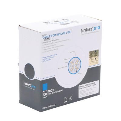 cable cat6+ calibre 23 alto rendimiento, etl,ul, color azul, de 100 metros, super flexible, para aplicaciones de cctv, video hd, y redes de datos. cable cat6+ calibre 23 alto rendimiento, etl,ul, color azul, de 100 metros, super flexible, para aplicaciones de cctv, video hd, y redes de datos.