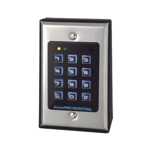 teclado industrial autónomo con lector de proximidad integrado para interior.
