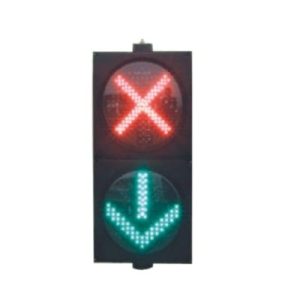 semáforo doble con indicador alto y siga.
