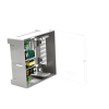 fuente de alimentación con gabinete de 4 salidas de 11 15 vcc / 5 amper / voltaje de entrada: 96 264 vca / soporta protección contra sobrecorriente de salida, protección contra cortocircuito / led indicador