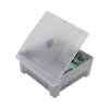 fuente de alimentación con gabinete de 4 salidas de 11 15 vcc / 5 amper / voltaje de entrada: 96 264 vca / soporta protección contra sobrecorriente de salida, protección contra cortocircuito / led indicador