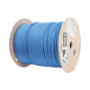 bobina de cable blindado s/ftp de 4 pares, cat7, inmune a ruido e interferencias, lszh (bajo humo, cero halógenos), color azul, bobina de 500 m