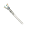 bobina de cable blindado s/ftp de 4 pares, cat7, inmune a ruido e interferencias, lszh (bajo humo, cero halógenos), color blanco, bobina de 500 m