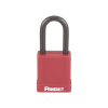 candado de bloqueo loto de seguridad dieléctrico, con llave Única, diámetro de 6.5 mm, color rojo