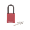 candado de bloqueo loto de seguridad dieléctrico, con llave Única, diámetro de 6.5 mm, color rojo