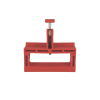 bloqueador loto de manija grande para disyuntores de caja moldeada, 2.24" (56.8m) largo x 3.75" (95.2mm) ancho. color rojo