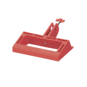 bloqueador loto de manija grande para disyuntores de caja moldeada, 2.24" (56.8m) largo x 3.75" (95.2mm) ancho. color rojo