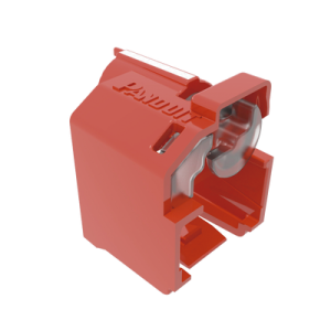kit de 10 dispositivos recubiertos para impedir desconexión de plug rj45, color rojo, incluye herramienta para instalar/retirar